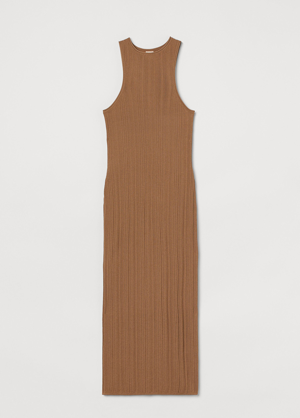 Темно-бежевое кэжуал платье платье-майка H&M однотонное