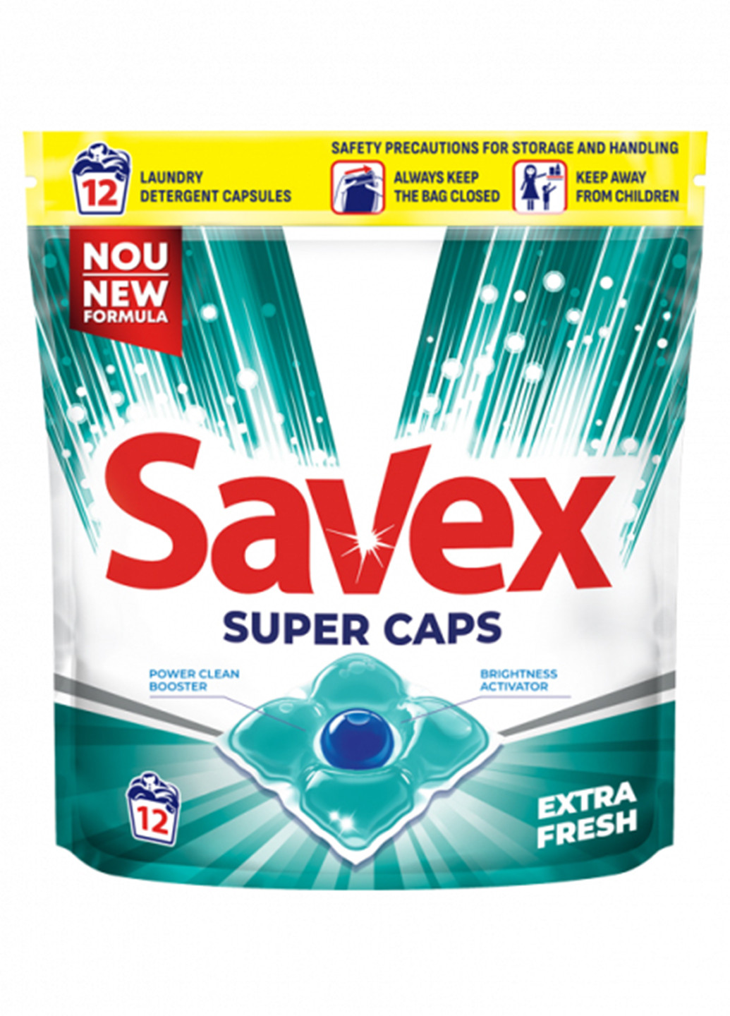 Капсулы для стирки Super Caps EXTRA FRESH 8 12 шт Savex (254868688)