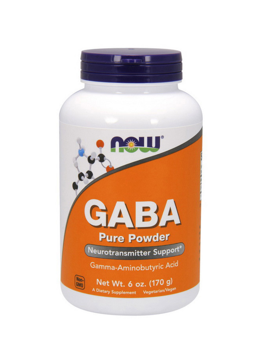 Гамма-аміномасляна кислота для нервової системи GABA PURE POWDER - 170g (6 OZ) Now Foods (251462989)