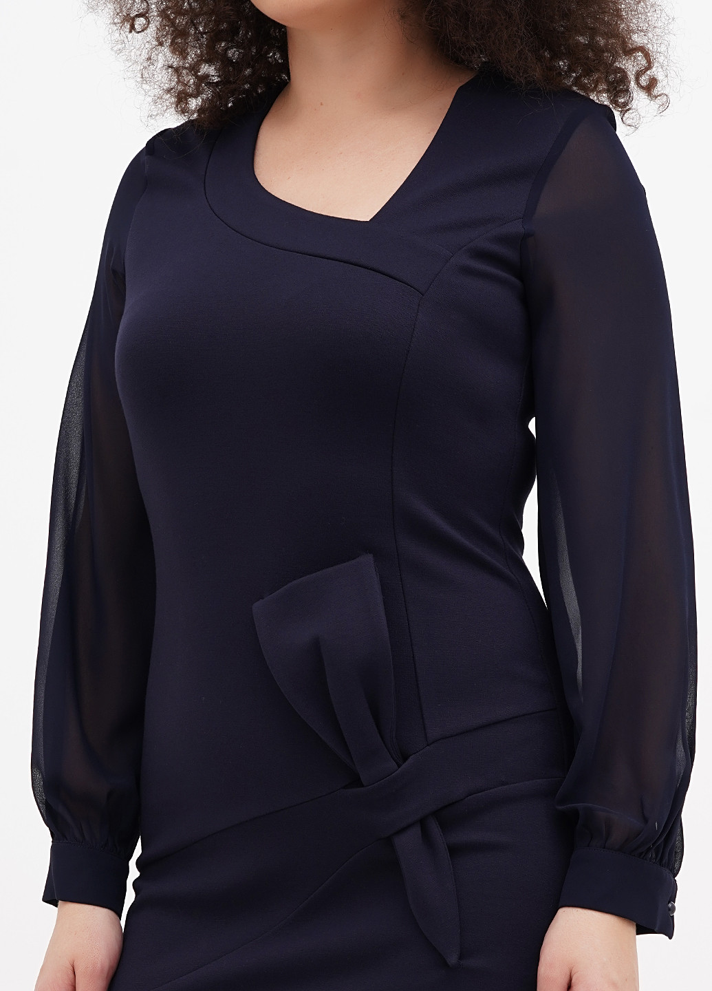 Темно-синя кежуал сукня футляр Sassofono однотонна