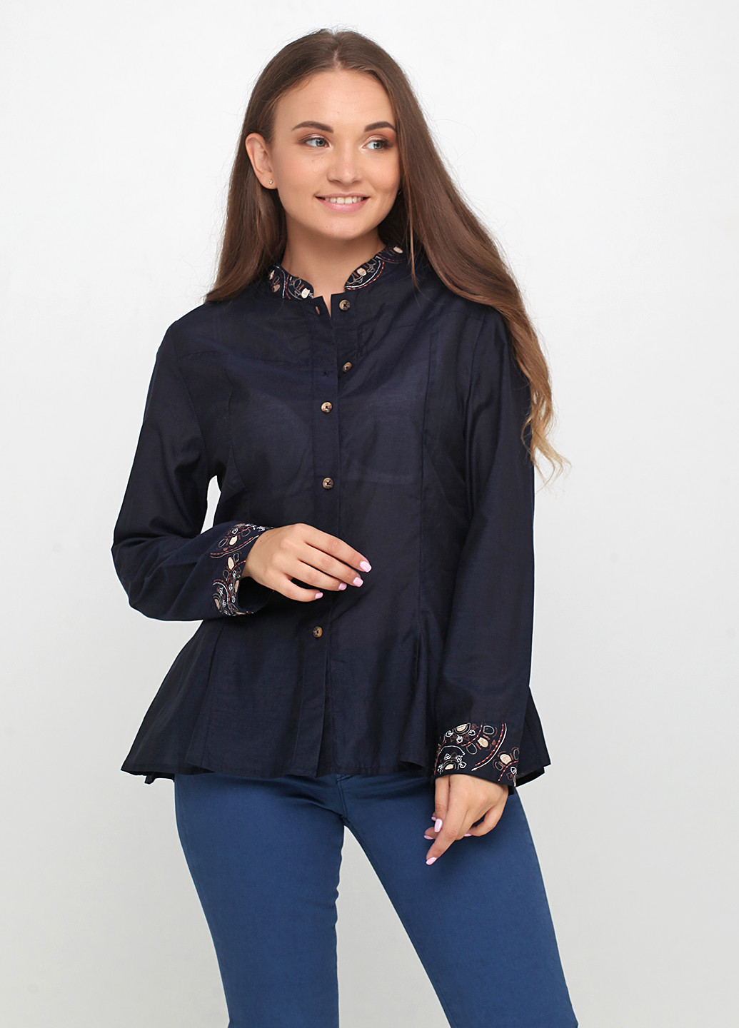 Темно-синя блуза Nitya