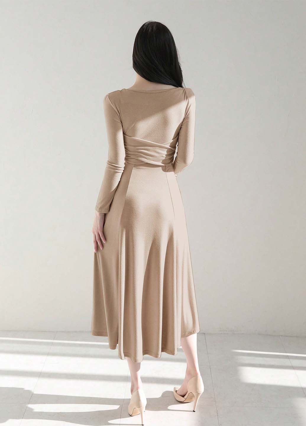 Бежева кежуал сукня Dazy однотонна