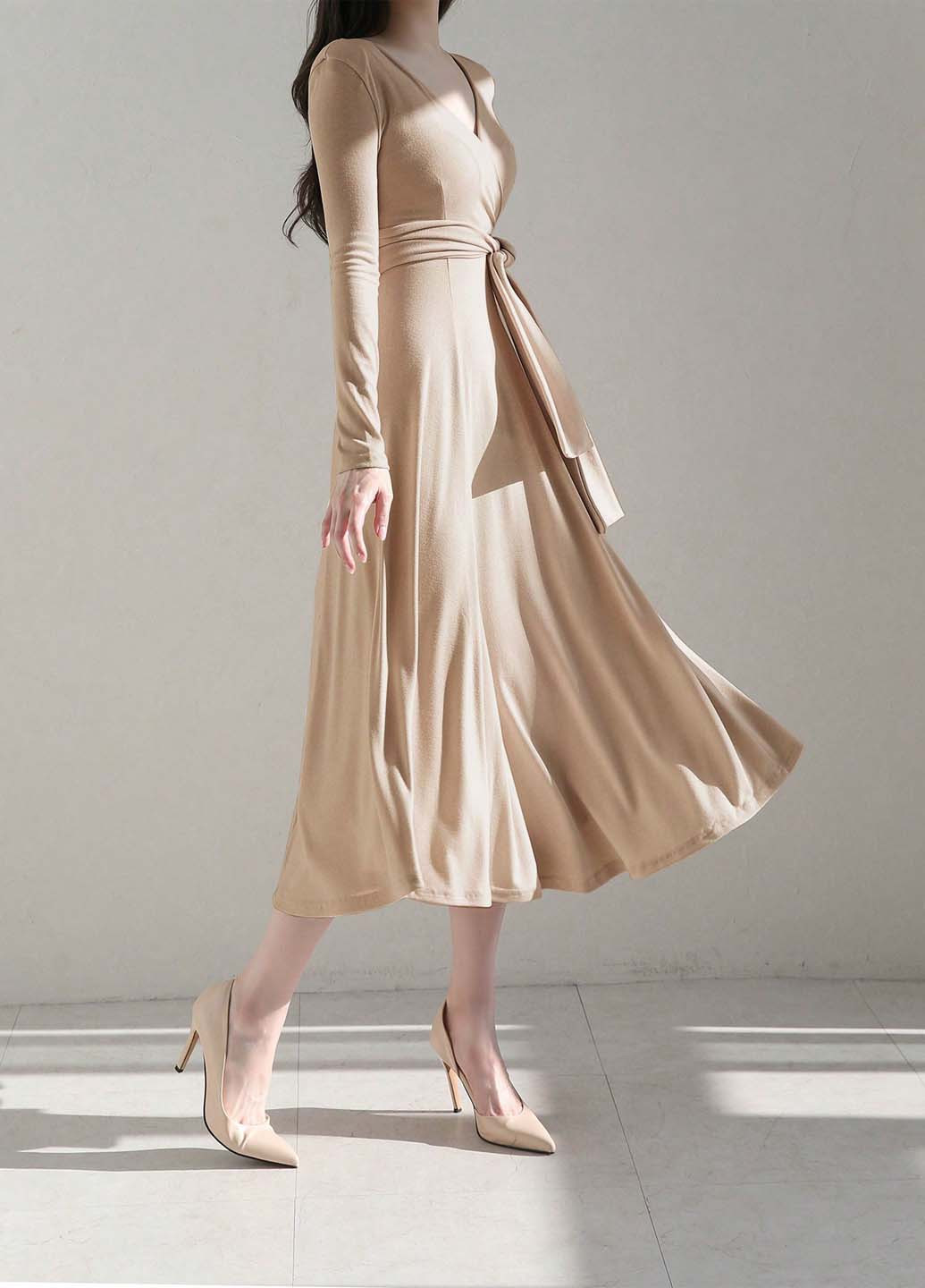 Бежева кежуал сукня Dazy однотонна