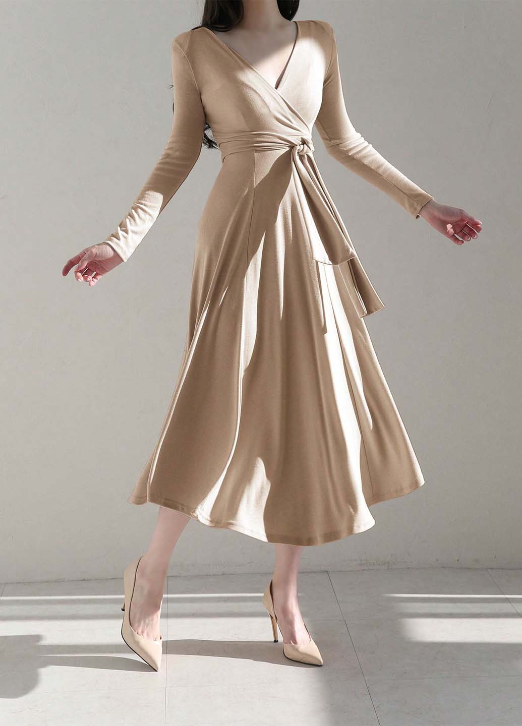 Бежева кежуал сукня Dazy однотонна