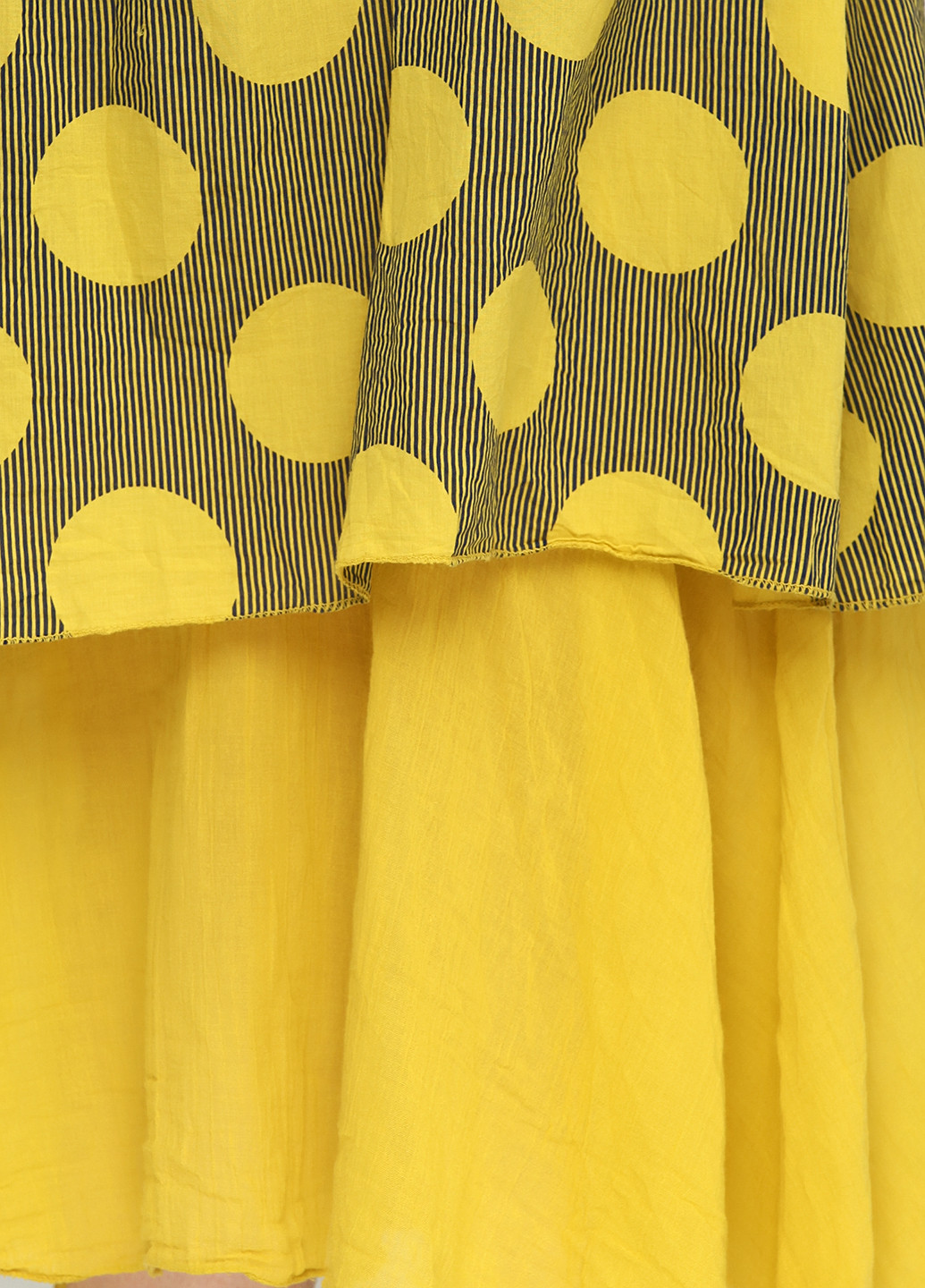 Желтое кэжуал платье New Collection в горошек