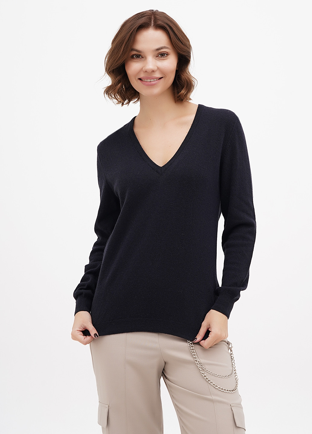 Синий демисезонный пуловер пуловер Sassofono