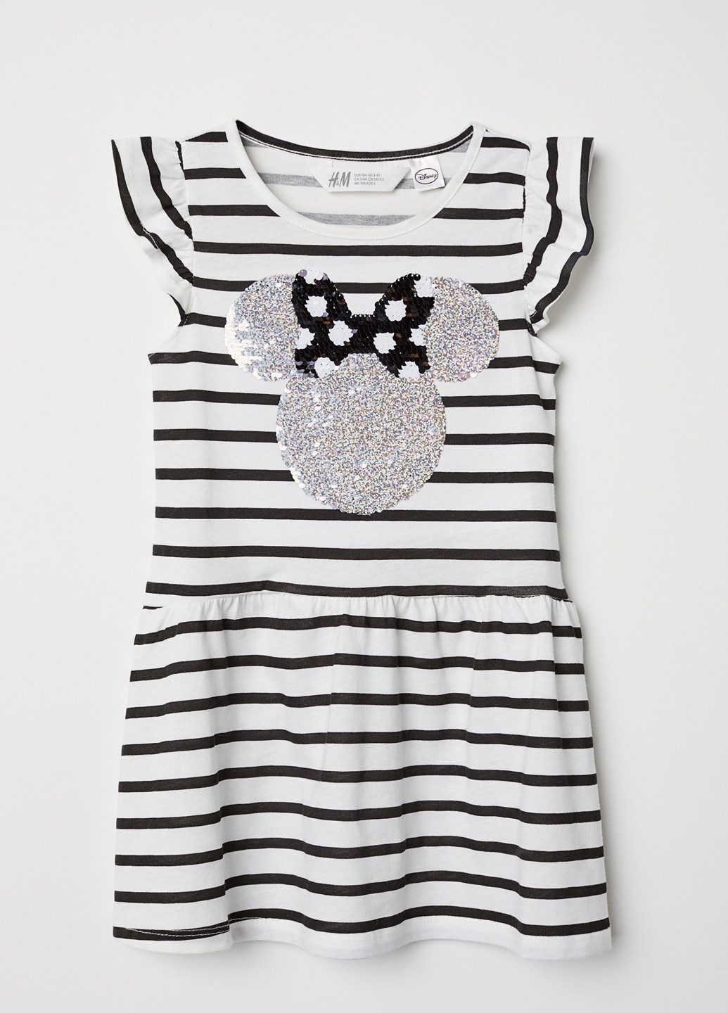 Чёрно-белое платье H&M (137681987)