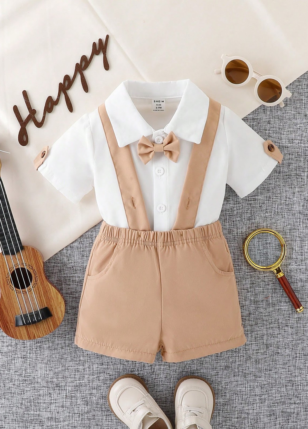 Комбінований літній комплект (сорочка, шорти) SHEIN