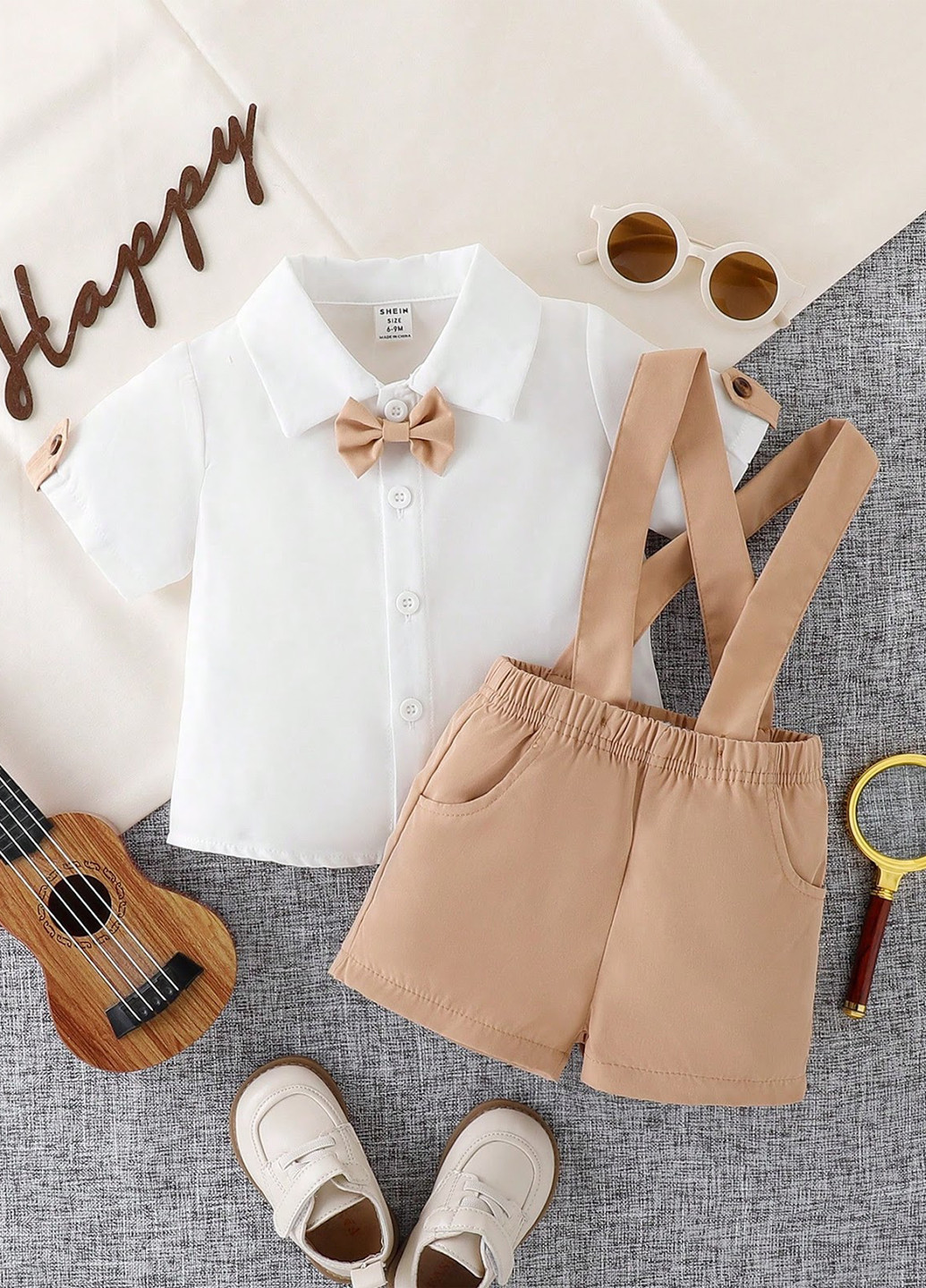 Комбінований літній комплект (сорочка, шорти) SHEIN