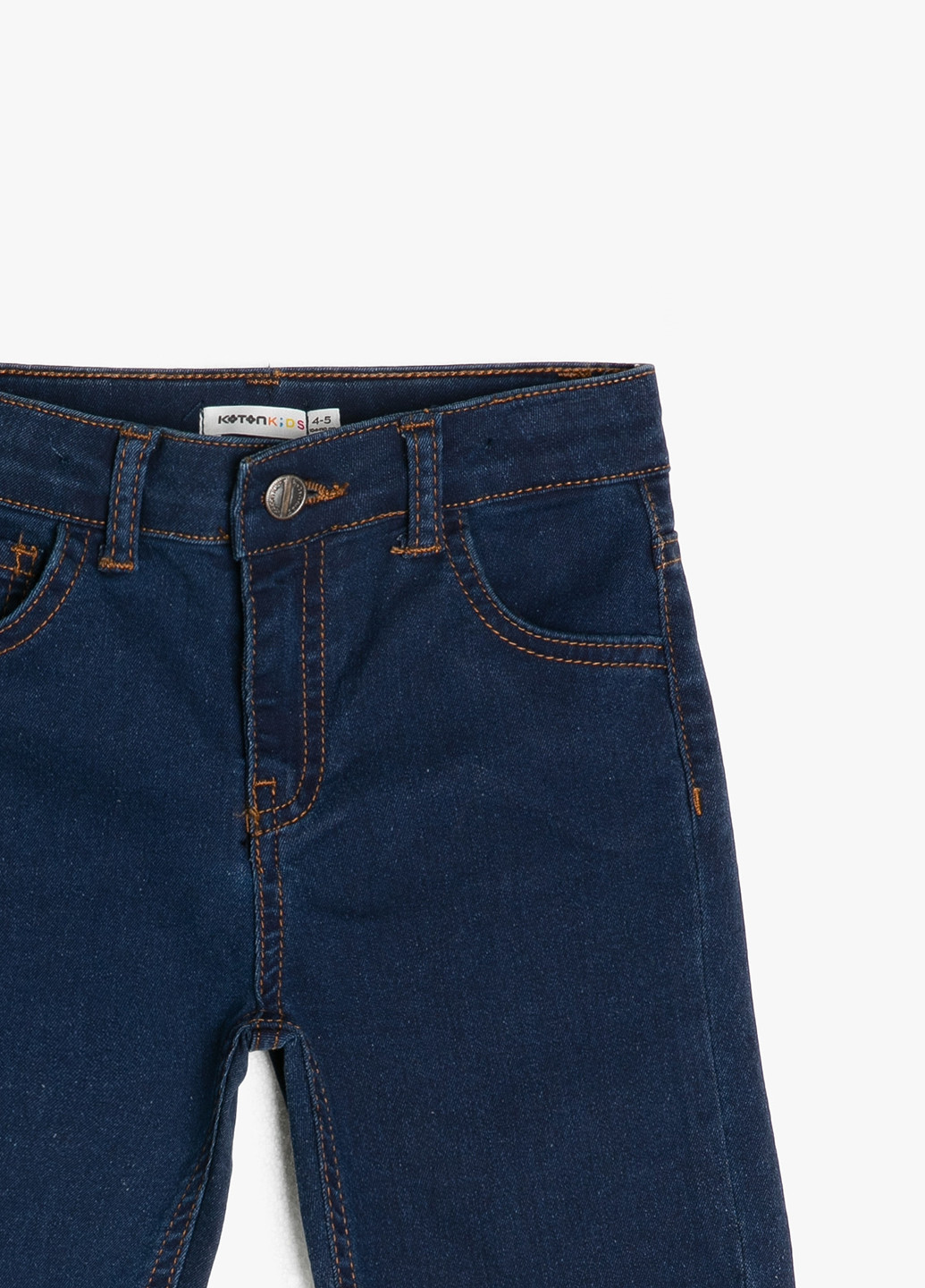 Шорты KOTON однотонные тёмно-синие джинсовые хлопок