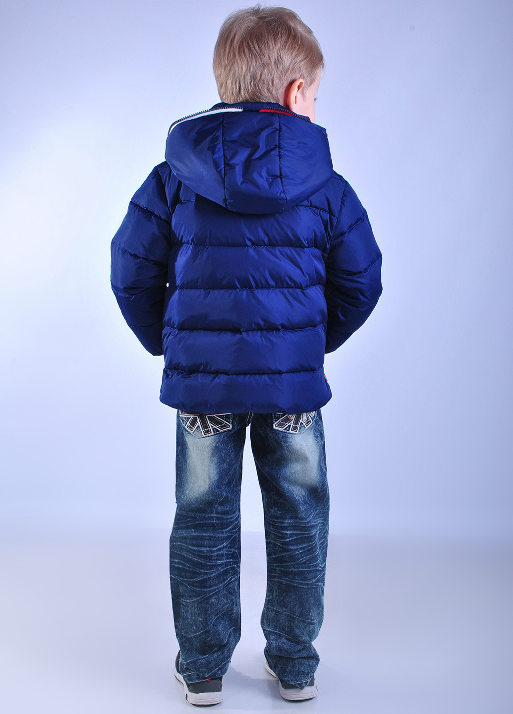 Синий зимний Пуховик с капюшоном Snowimage
