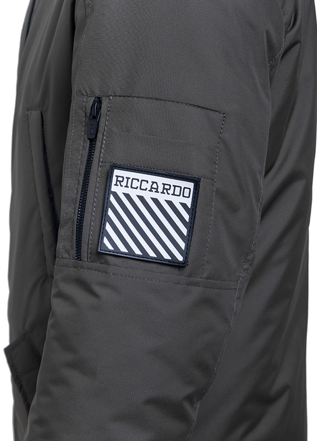 Оливковая (хаки) демисезонная куртка Riccardo
