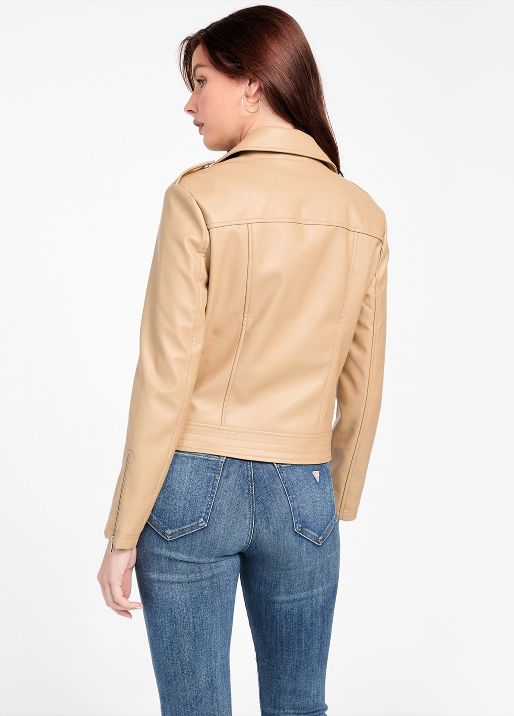 Бежева демісезонна куртка косуха Guess