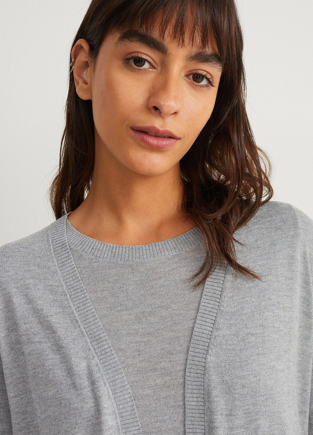 Серый демисезонный кардиган C&A