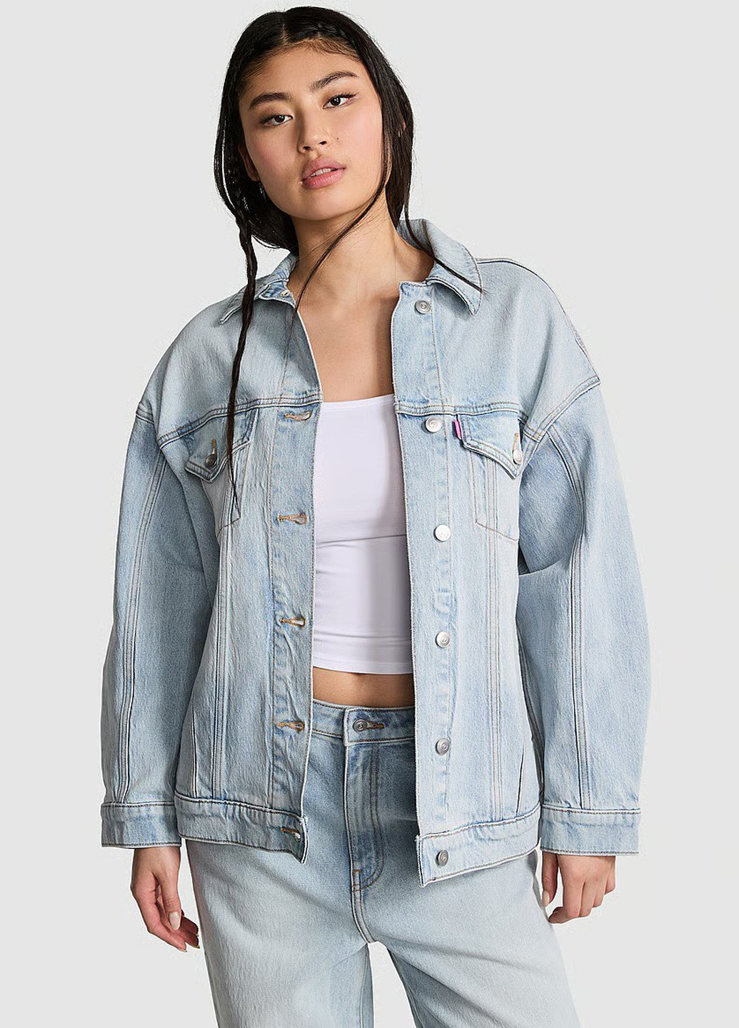 Блакитна демісезонна куртка Victoria's Secret