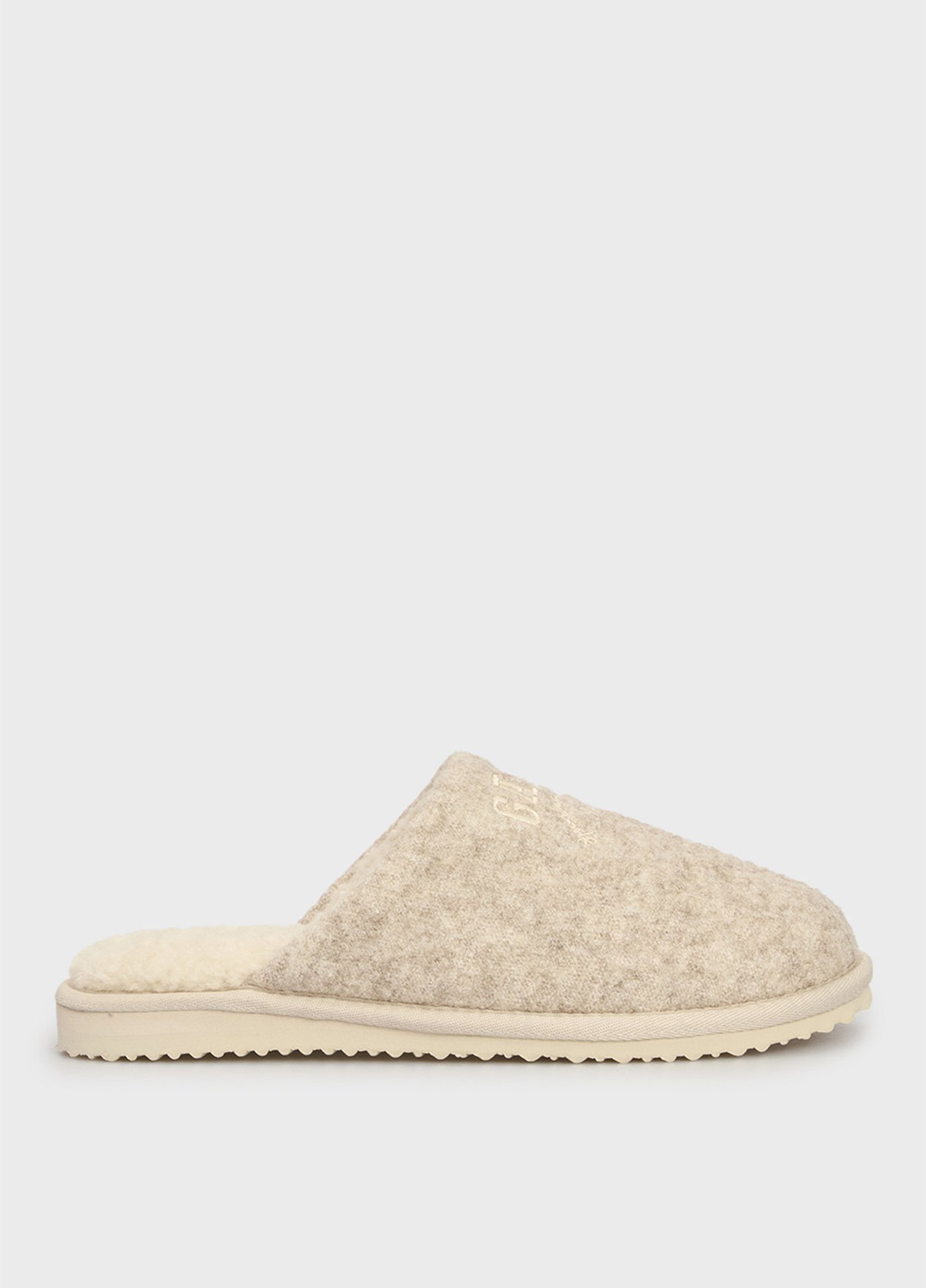 Серо-бежевые тапочки Gant с вышивкой, с логотипом