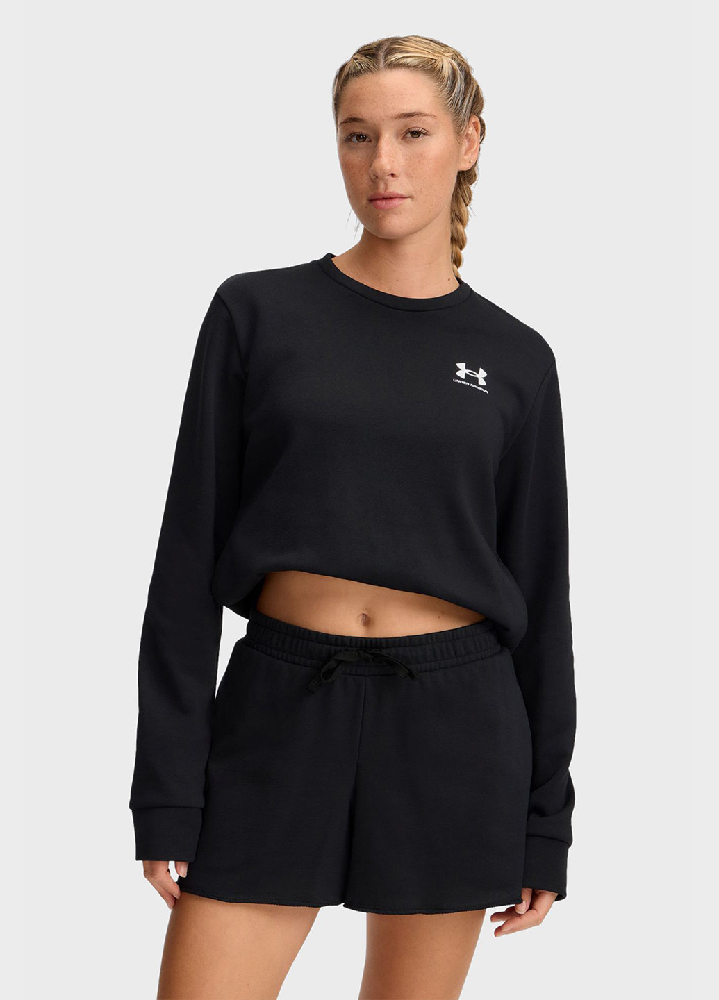 Чорний світшот Under Armour логотип без декору (328001387)