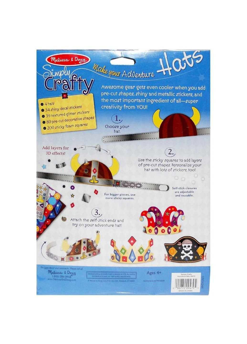 Набір для творчості Створи свій капелюх (MD9479) Melissa&Doug (249608981)