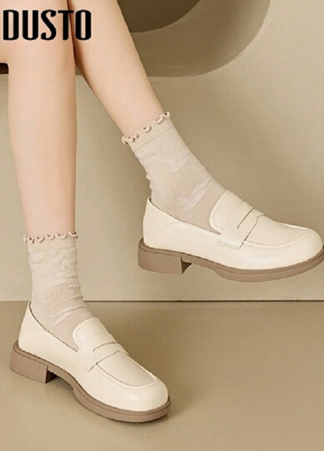 SHEIN Туфлі лофери кремовий з штучна шкіра, китай — демісезон (322582226)