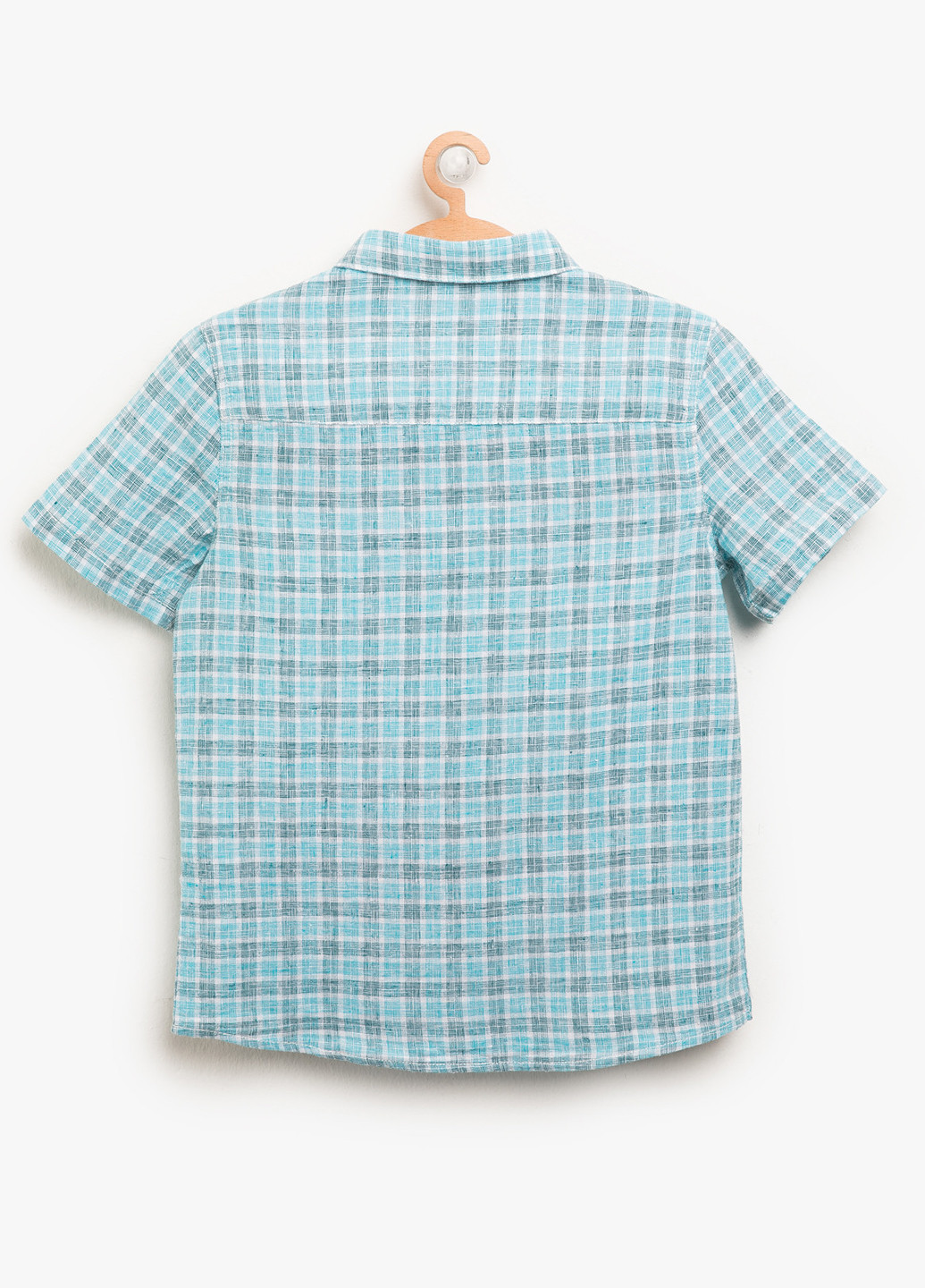 Светло-бирюзовая кэжуал рубашка в клетку KOTON