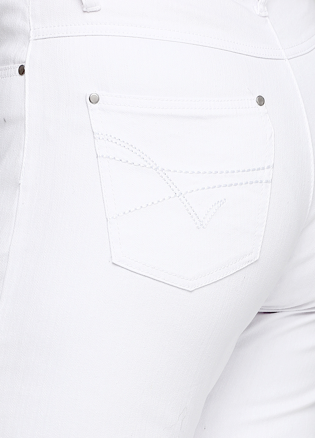 Джинси Micha прямі однотонні білі джинсові бавовна