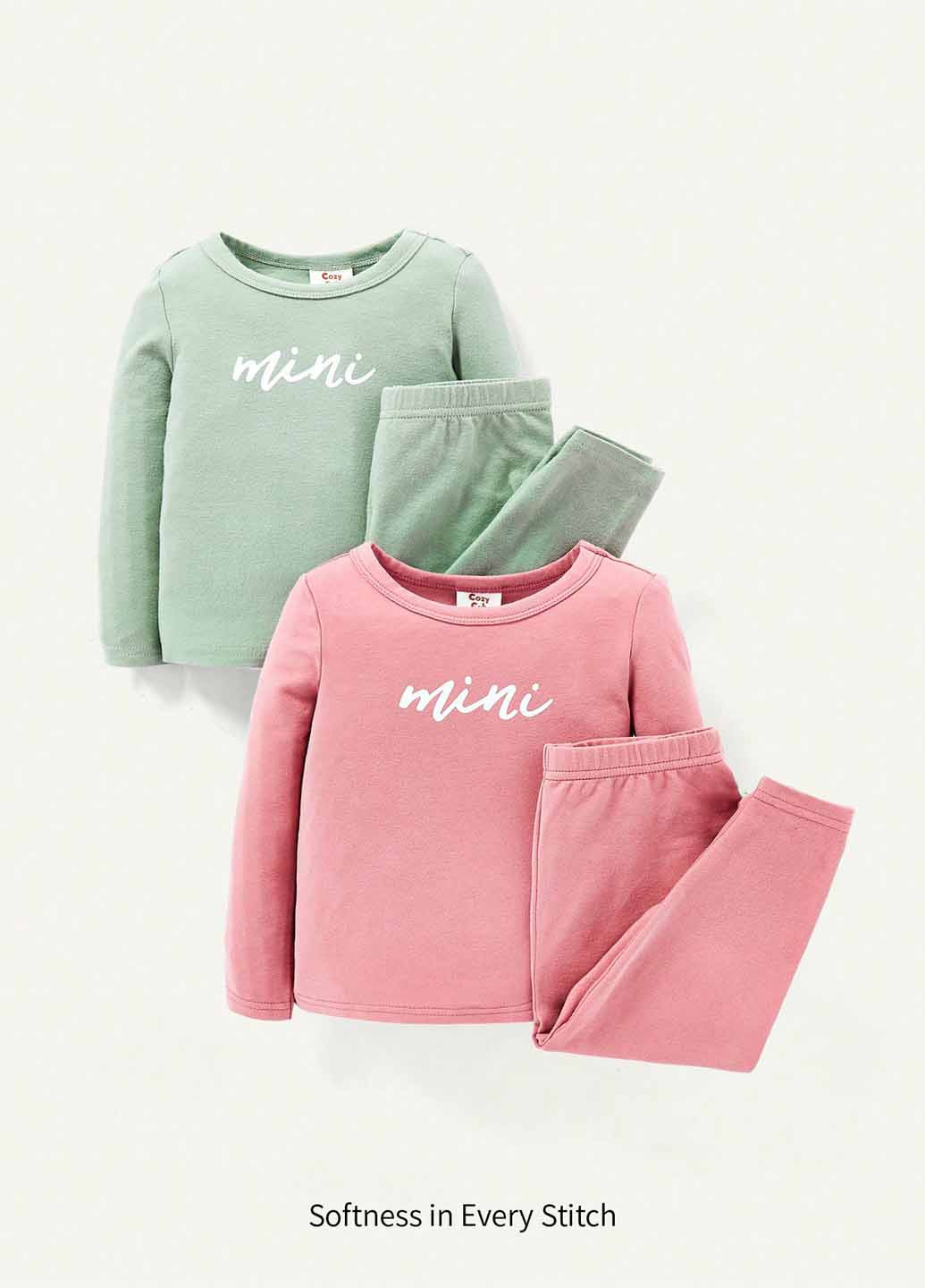 Комбинированная всесезон пижама (2 шт.) (лонгслів, брюки) лонгслив + брюки SHEIN