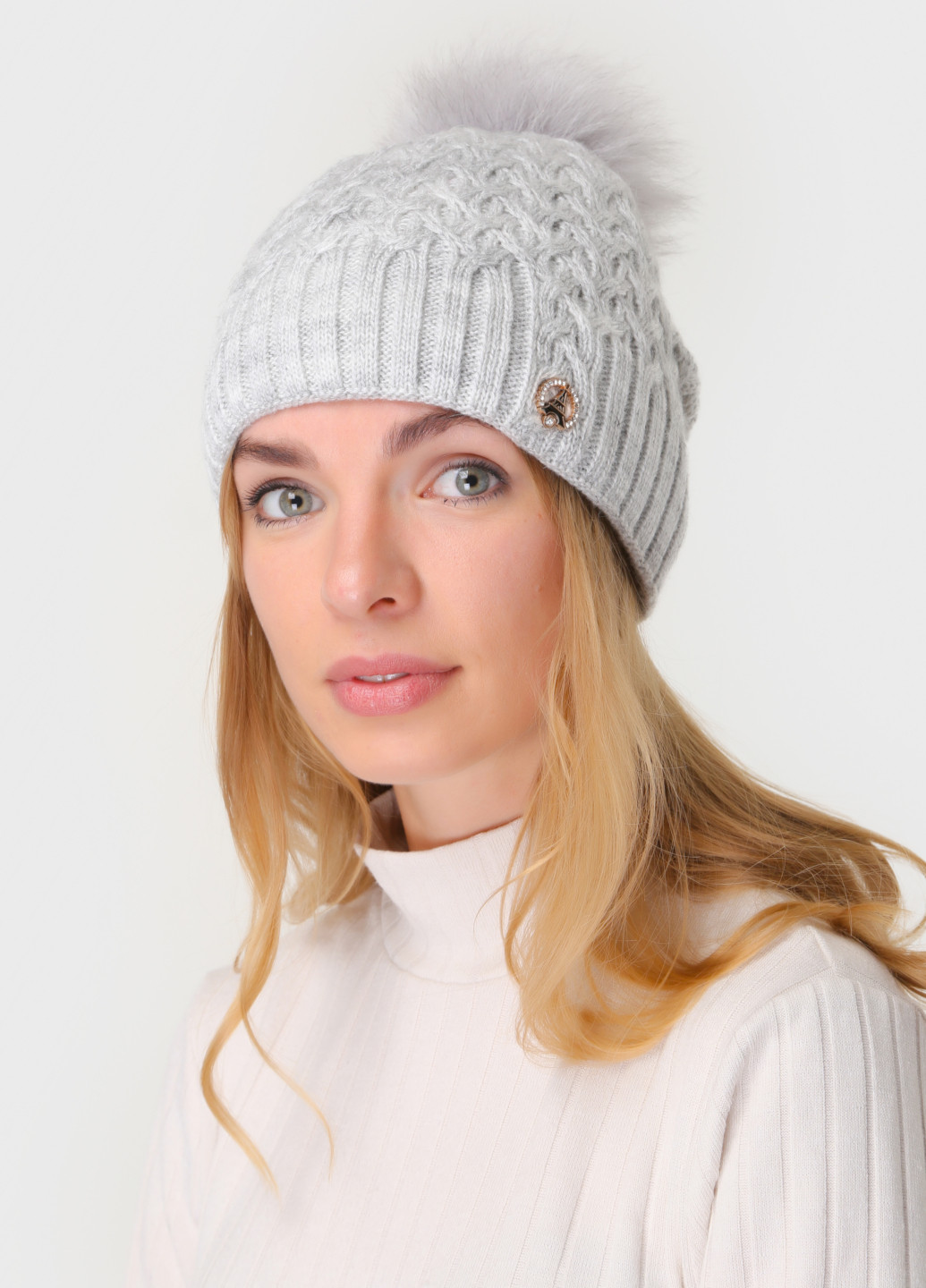 Теплый зимний комплект (шапка, шарф-снуд) на флисовой подкладке DeMari 661024 Merlini (250435021)