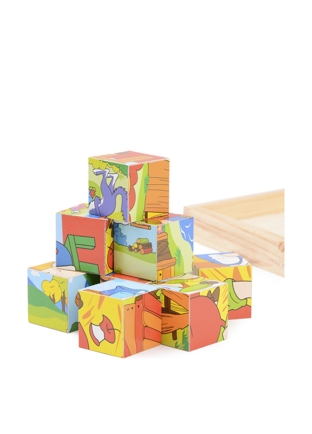 Кубики пазлы в пенале (9 шт.), 12,5х12,5 см NaNa (138015639)