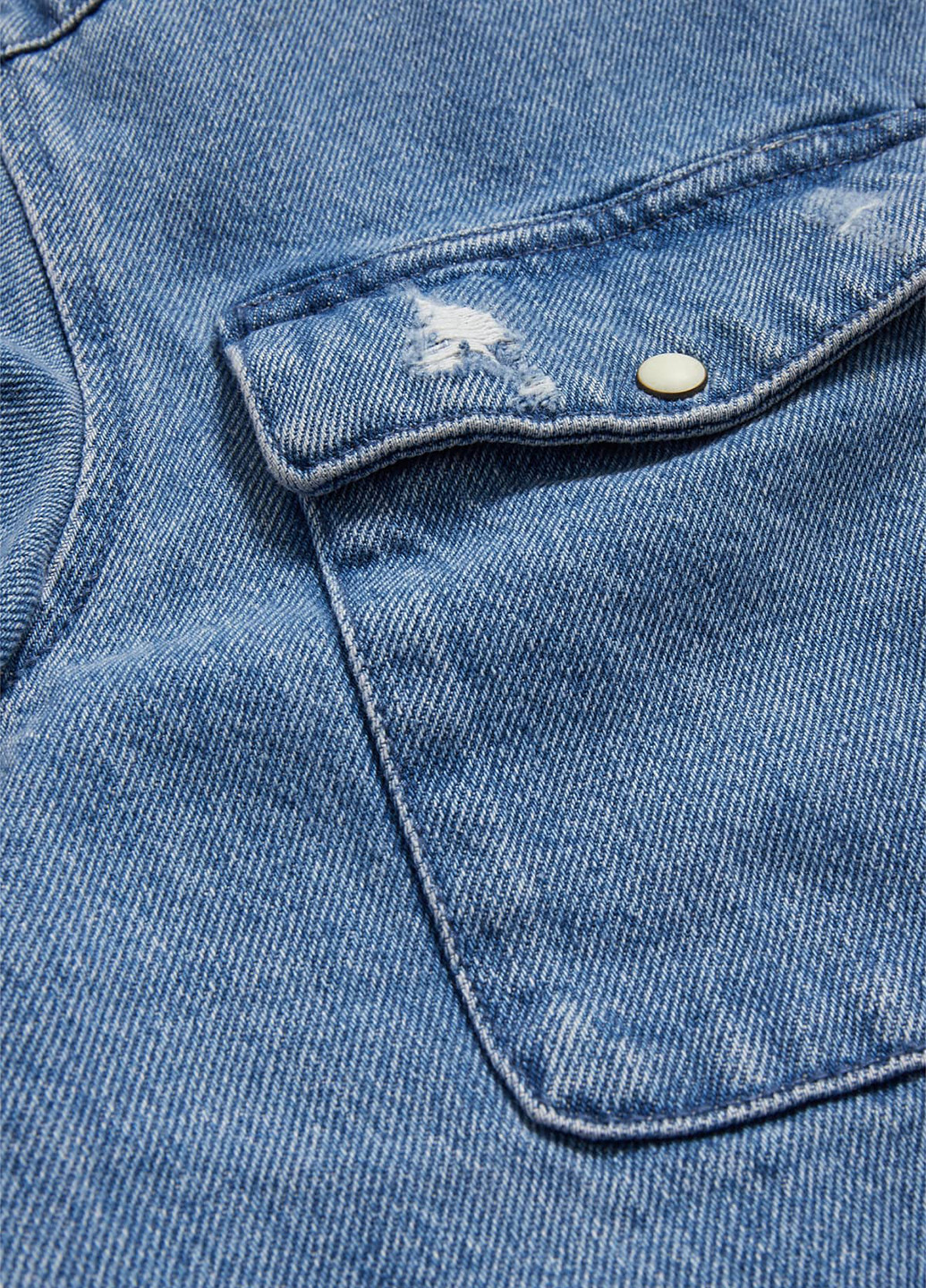 Синяя джинсовая рубашка однотонная C&A