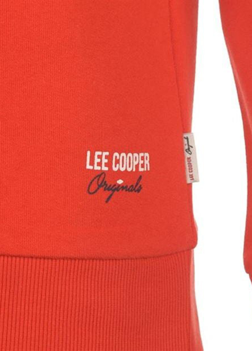 Свитшот Lee Cooper - Прямой крой надпись красный кэжуал хлопок - (179199587)