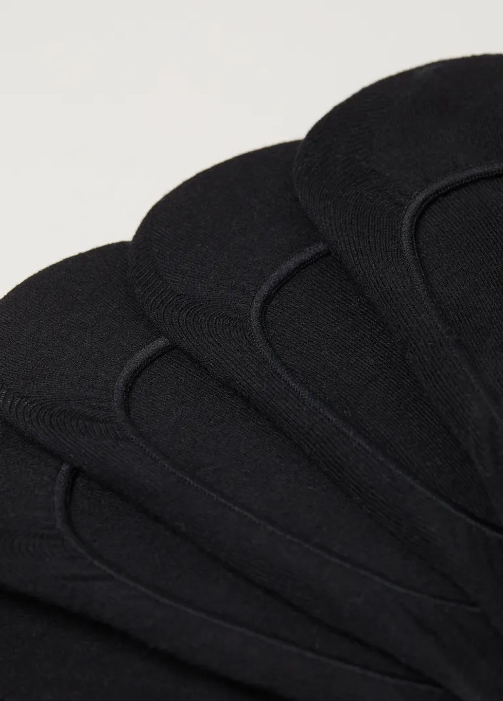 Носки (5 пар) H&M однотонные чёрные кэжуалы