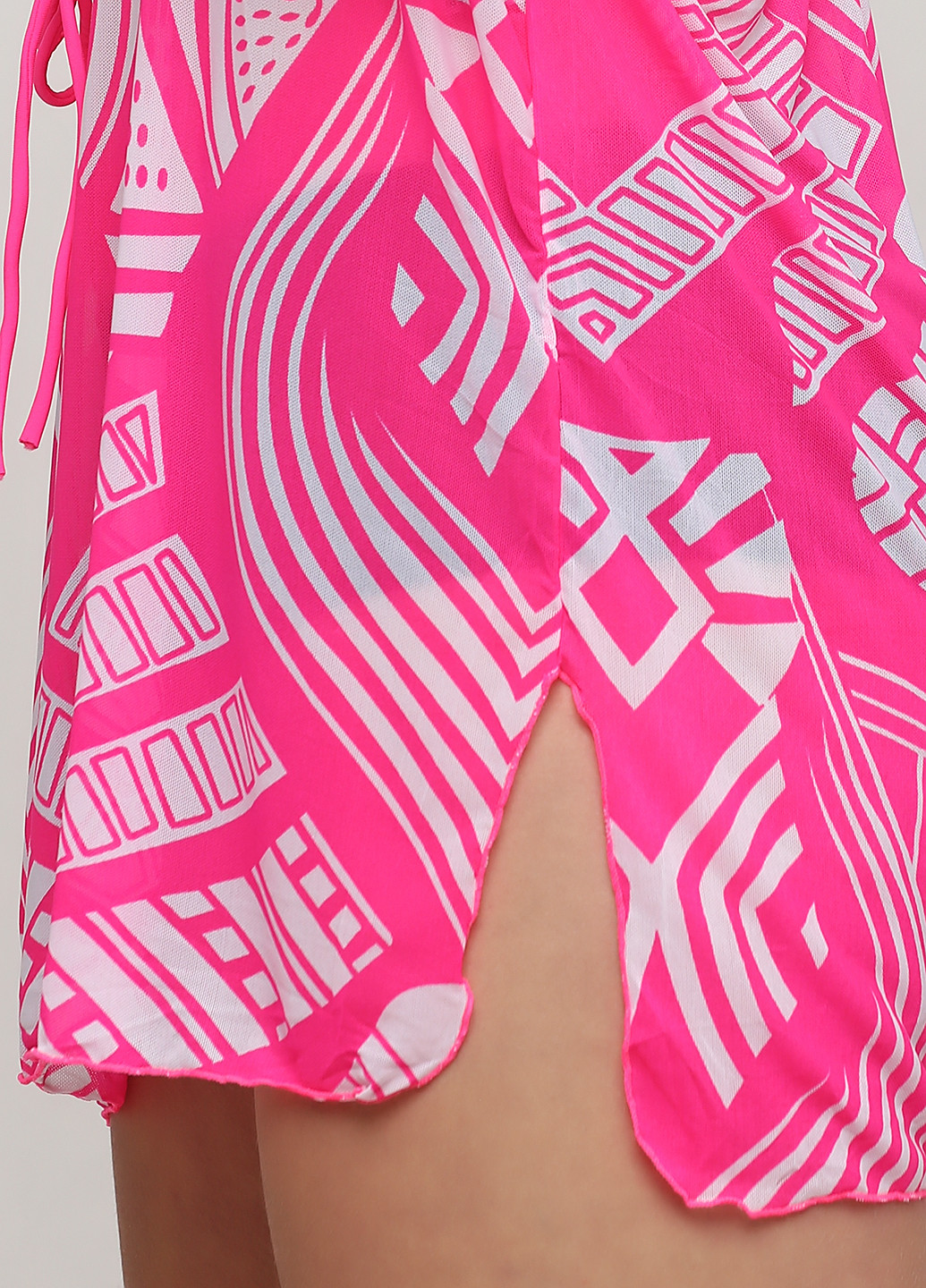 Туника Sun & Ocean с коротким рукавом рисунок розовая пляжная полиамид