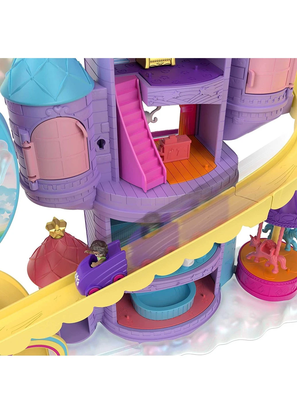 Ігровий набір Поллі Покет Polly Pocket Rainbow Funland Theme Park Парк розваг з Поллівіля (HBT13) Mattel (255665571)