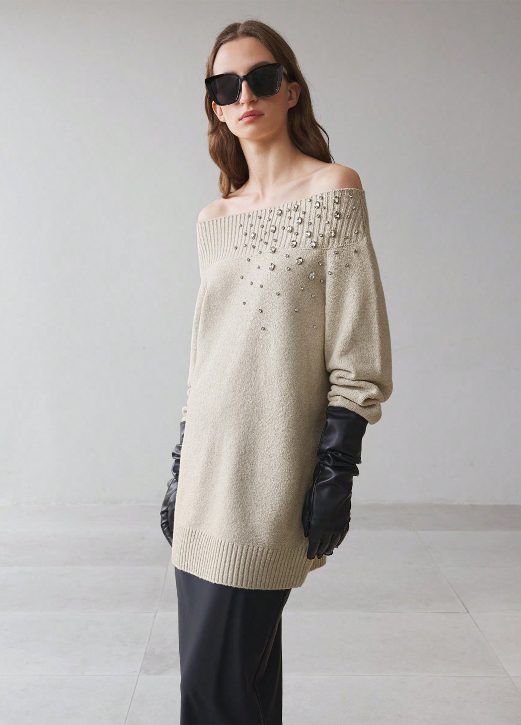 Світло-бежевий демісезонний светр SHEIN