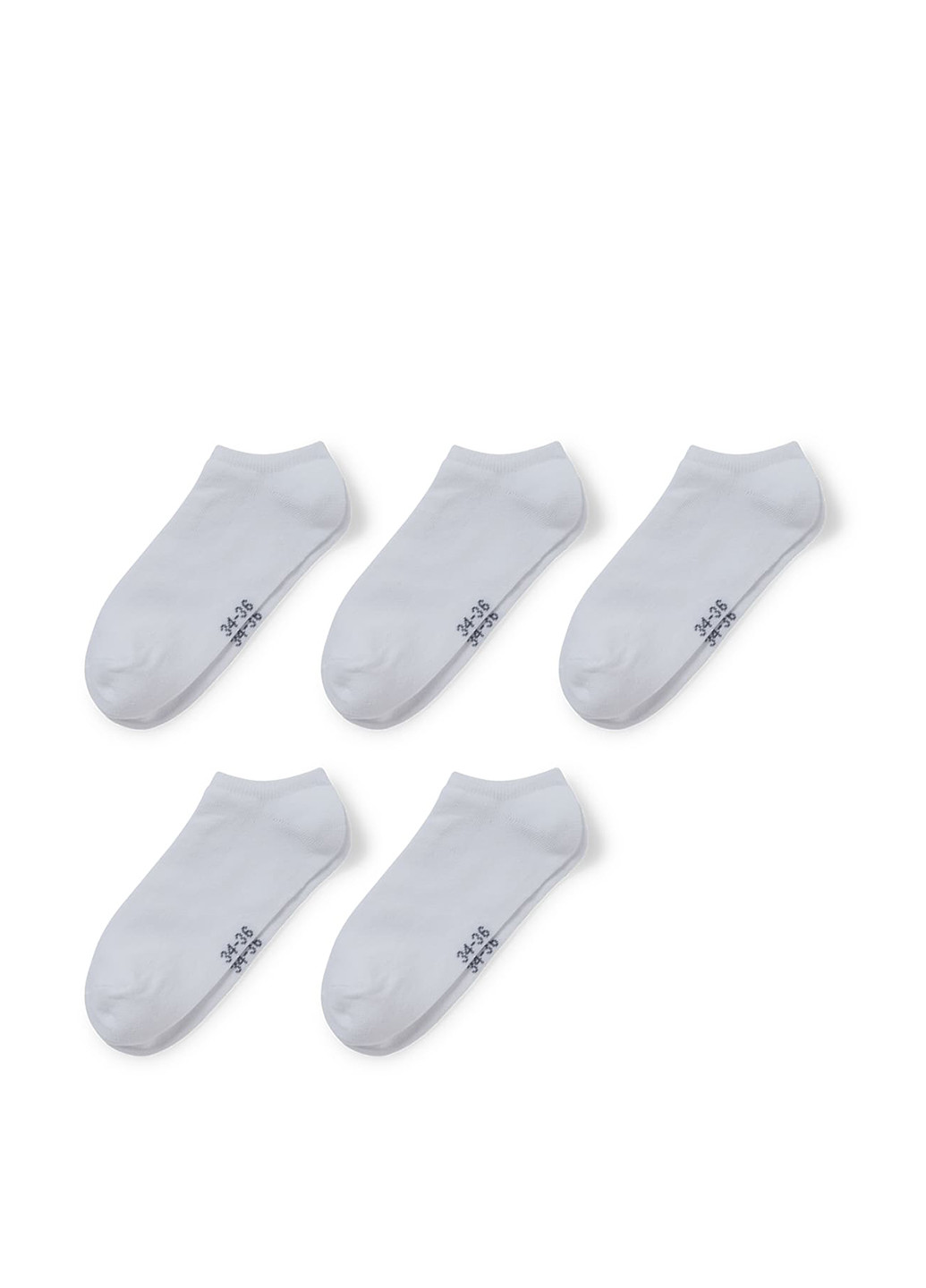 Білі шкарпетки (5 пар) C&A однотонні (296723310)