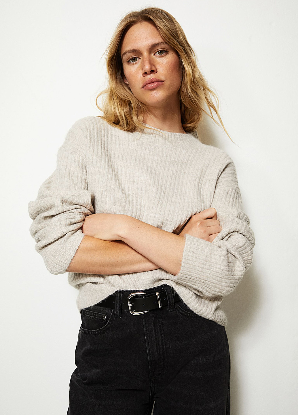 Светло-бежевый демисезонный джемпер джемпер H&M