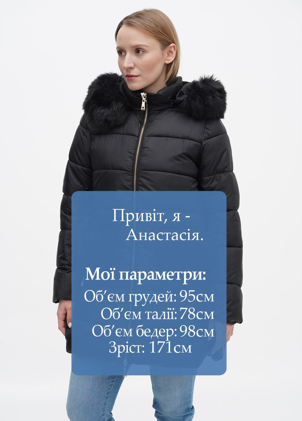 Черная зимняя куртка New Collection