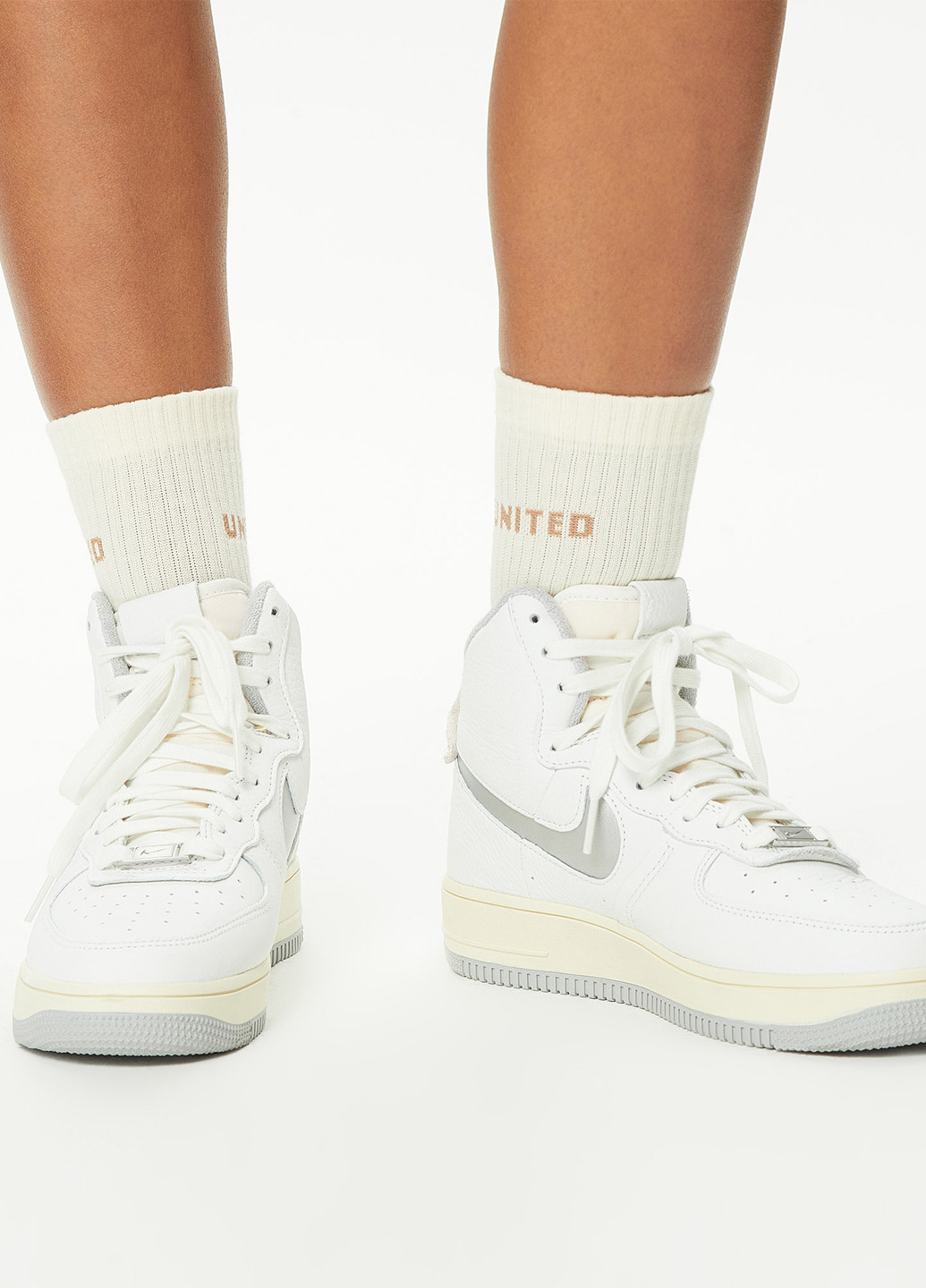 Білі шкарпетки UNITED4 написи (329058701)