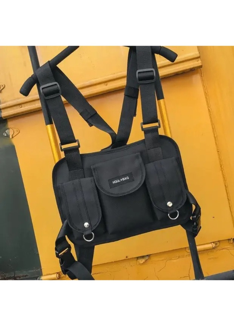 Нагрудная сумка HGUL+BAG бронежилет разгрузка 00444 черная No Brand (253016840)
