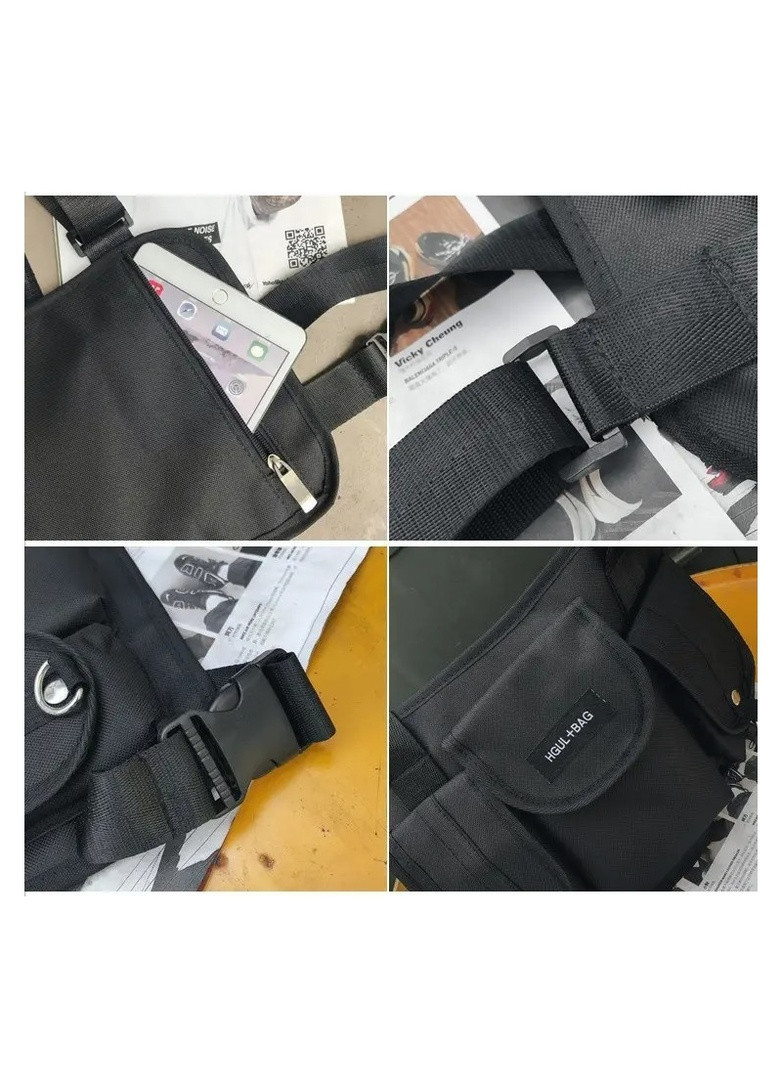Бронежилет HGUL+BAG нагрудна сумка 00444 чорна No Brand (253016840)