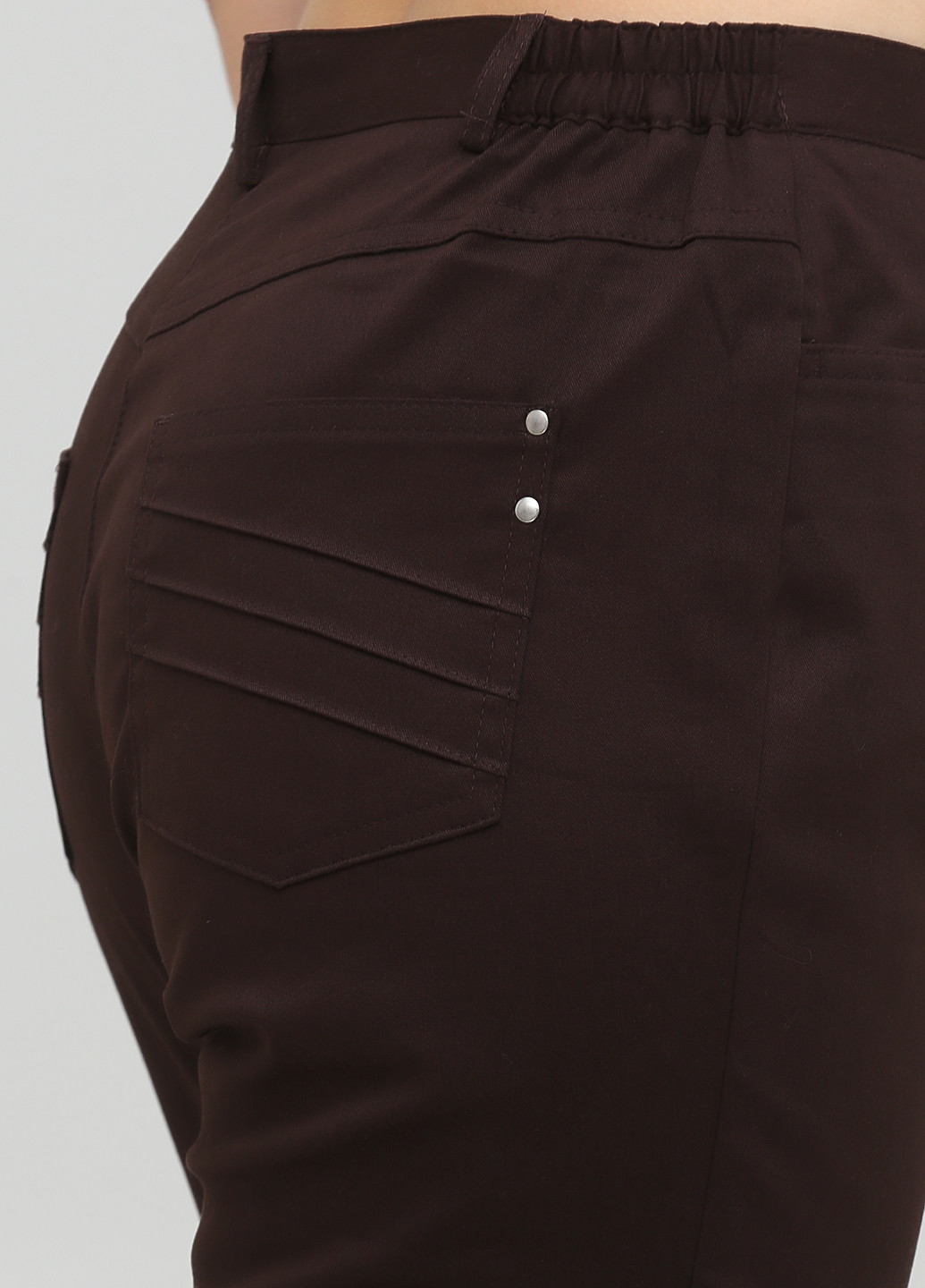 Темно-коричневые кэжуал демисезонные прямые брюки Cosma