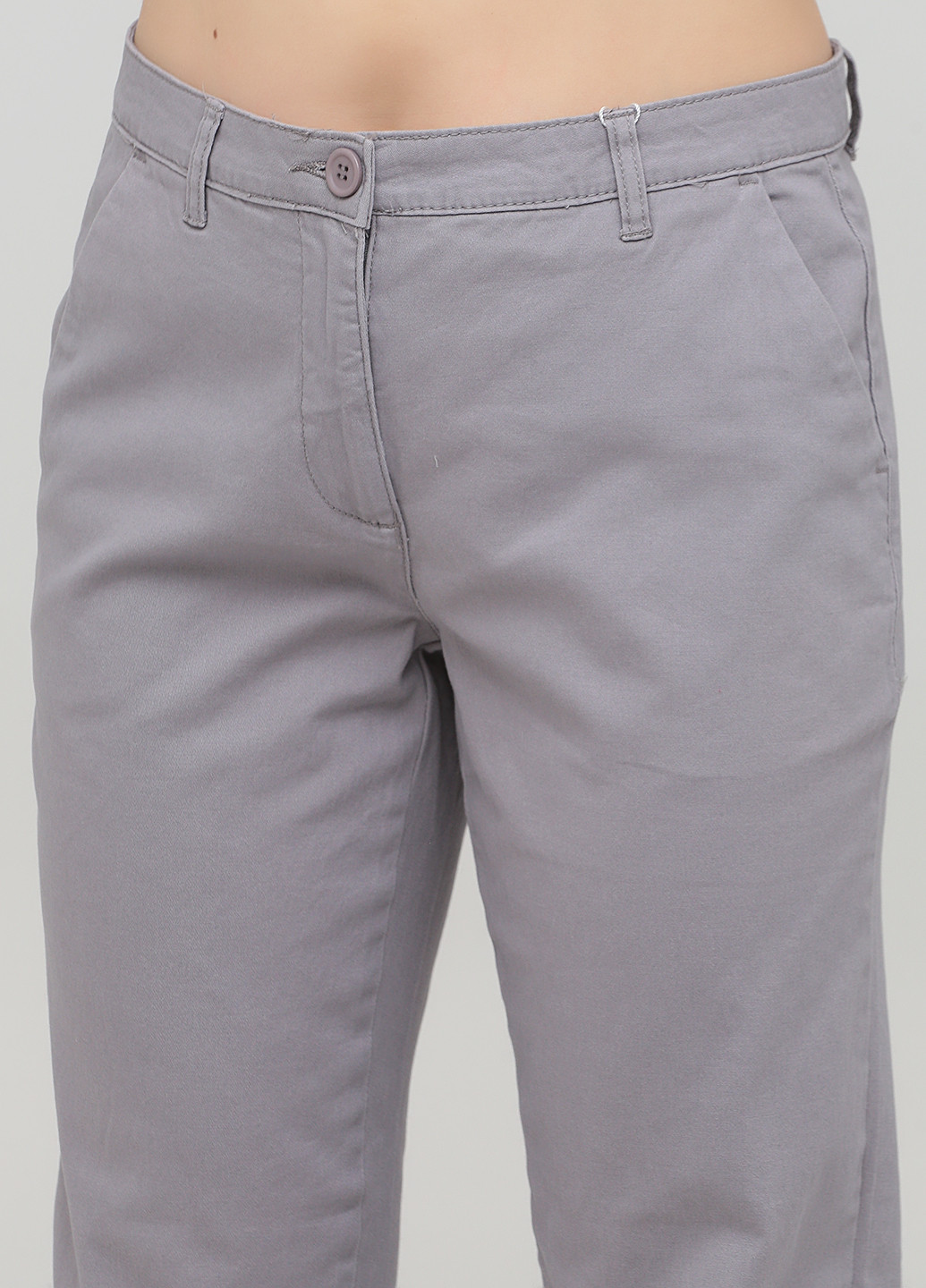 Серые джинсовые демисезонные прямые брюки Long Island
