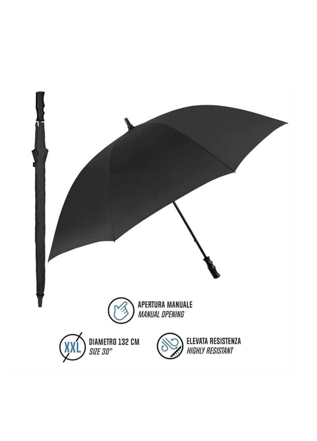 Чорна} парасолька Perletti велика система антивітер (363640825)