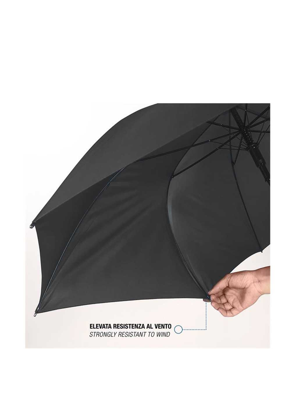 Чорна} парасолька Perletti велика система антивітер (363640825)