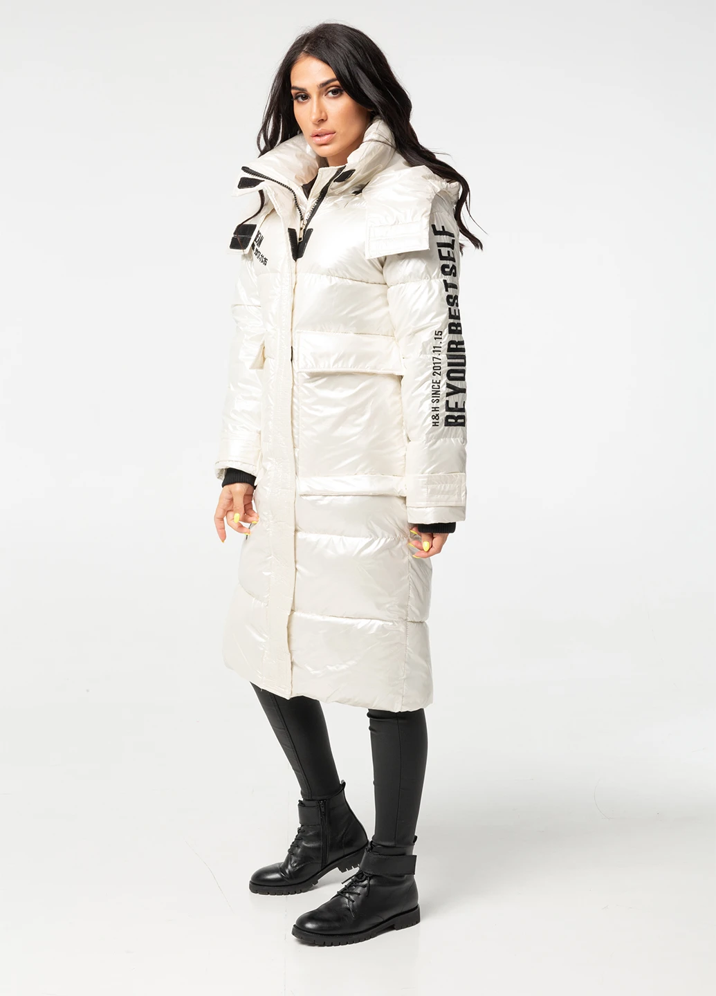 Белая зимняя куртка White Fox