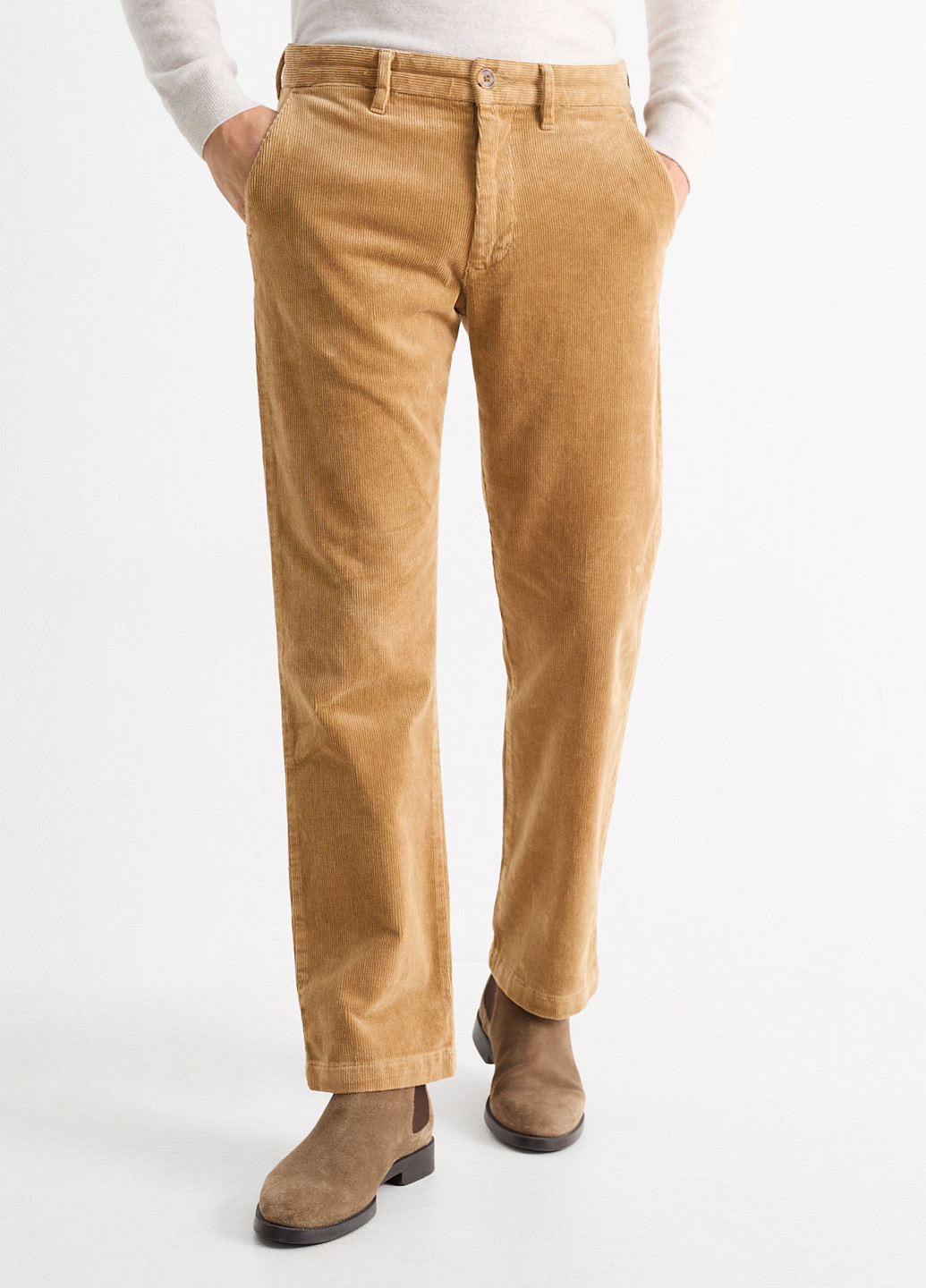 Светло-коричневые кэжуал демисезонные прямые брюки C&A