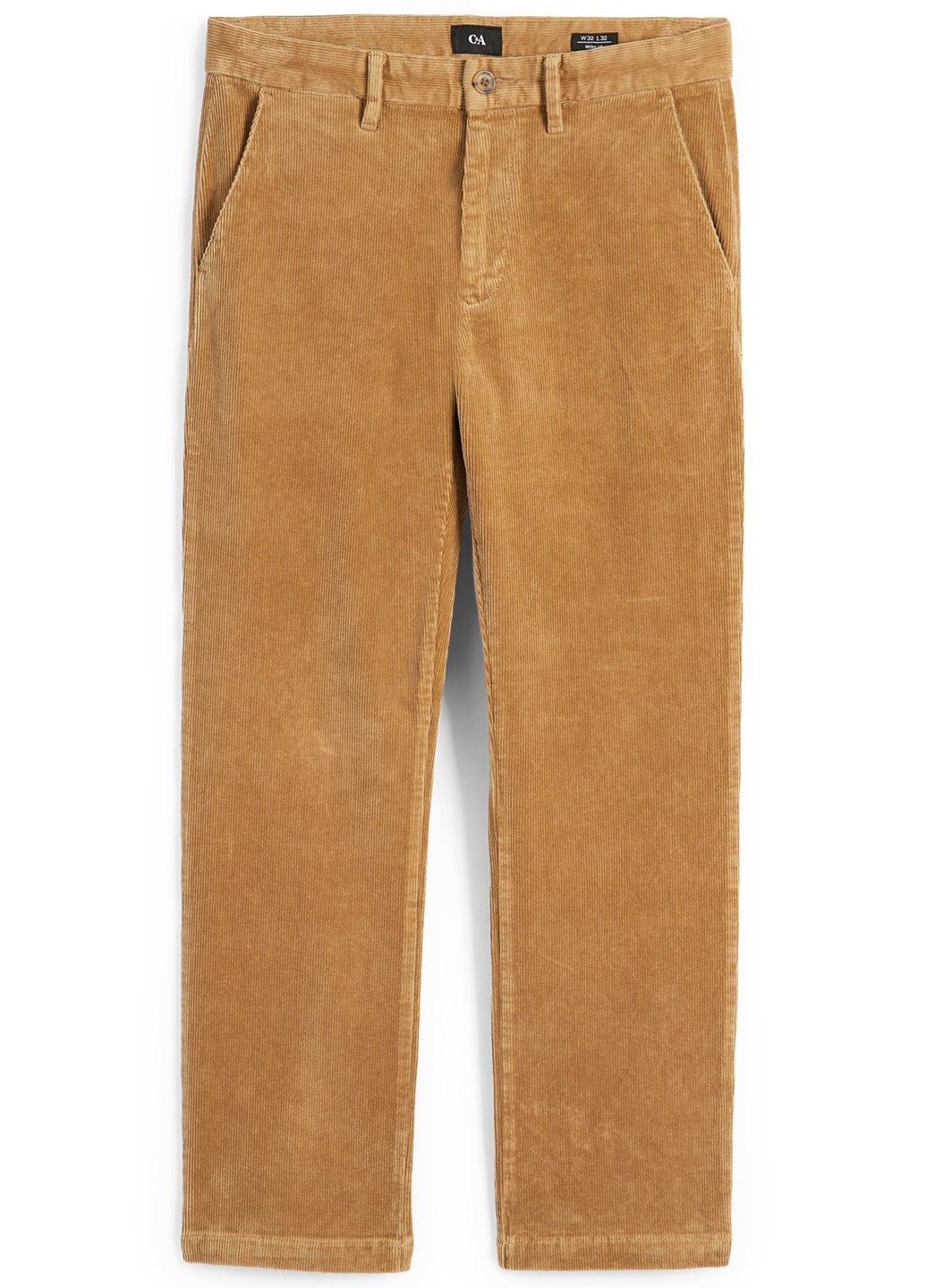 Светло-коричневые кэжуал демисезонные прямые брюки C&A