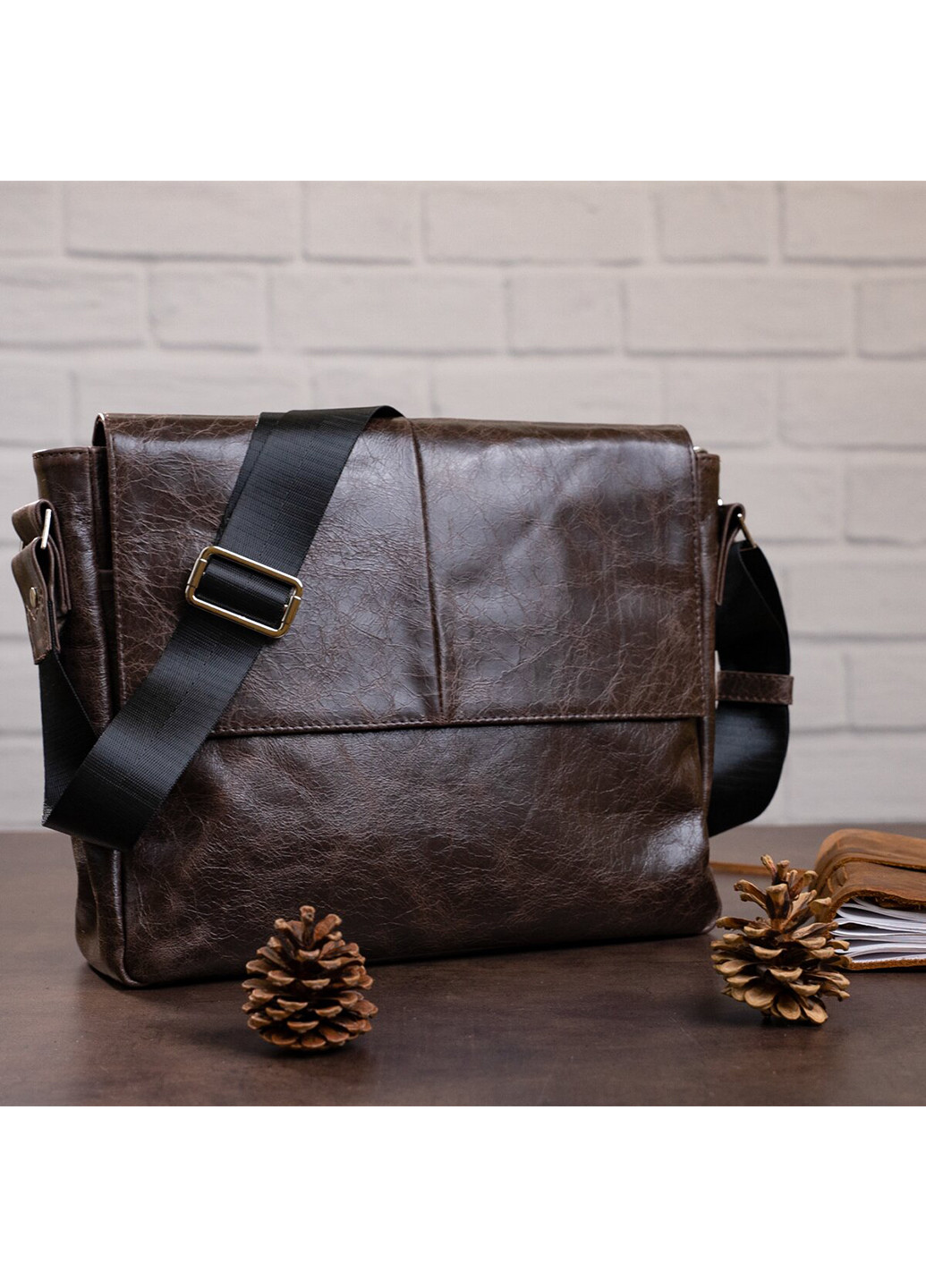 Мужская кожаная сумка 30х22х8 см Shvigel (229459477)