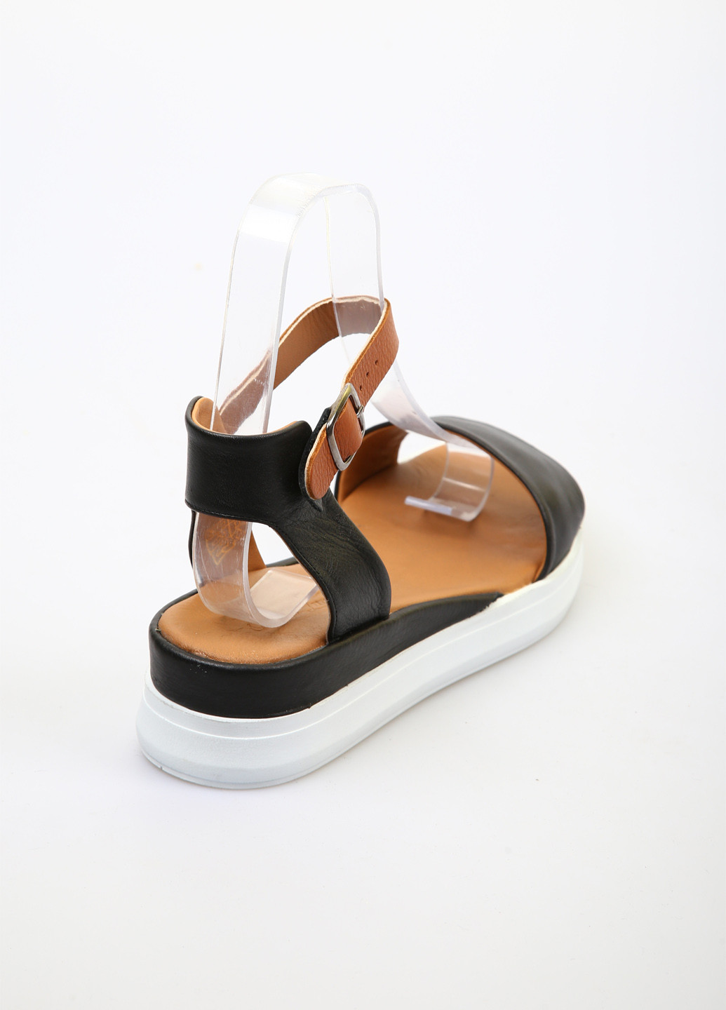 Черные босоножки Anna Lucci с ремешком с белой подошвой