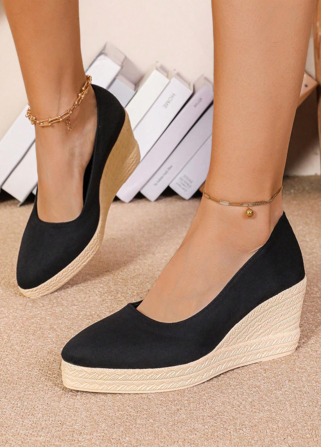 SHEIN Туфли черный з текстиль, китай — демисезон (345558587)